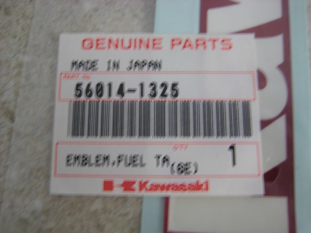 NOS OEM Kawasaki Fuel Tank Emblem 1996-ZX6 Ninja (RED) 56014