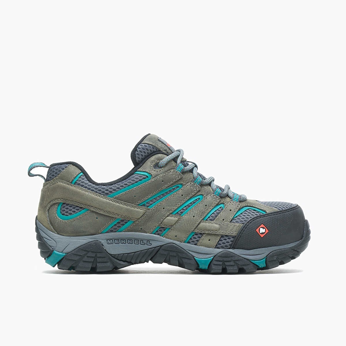 Merrell Women's 10 Moab Vertex Vent Composite Toe Work Shoe in Pewter $140