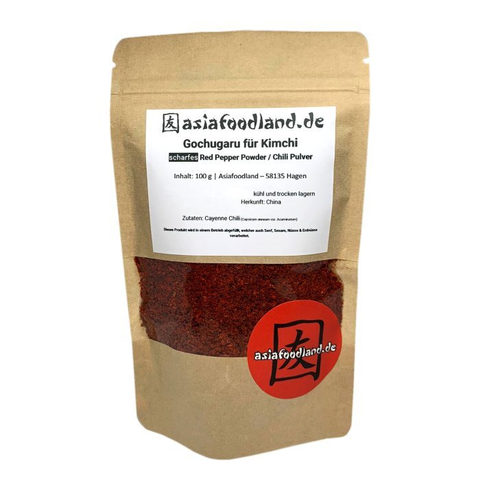 asiafoodland Gochugaru hot scharfes Chili Pulver Kimchi 100g Powder rot chilli