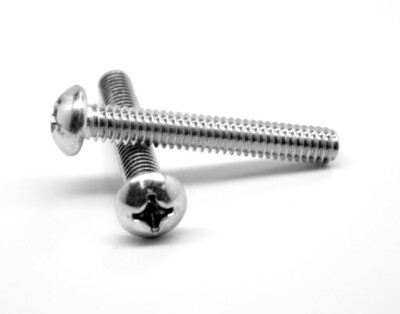 #8-32 x 2 1/2'' (FT) Coarse Thread Machine Screw Phil Round Hd Zinc