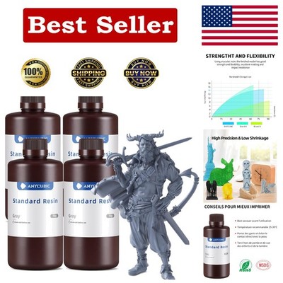 405nm UV Photopolymer Resin 4kg Bundle - Multi-Color High Stability 3D Printing