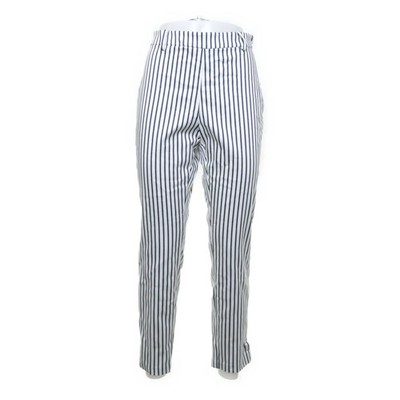 H&M, Stoffhose, Größe: 42, Weiß/Schwarz, Baumwolle/Elasthan/Polyester #Iya