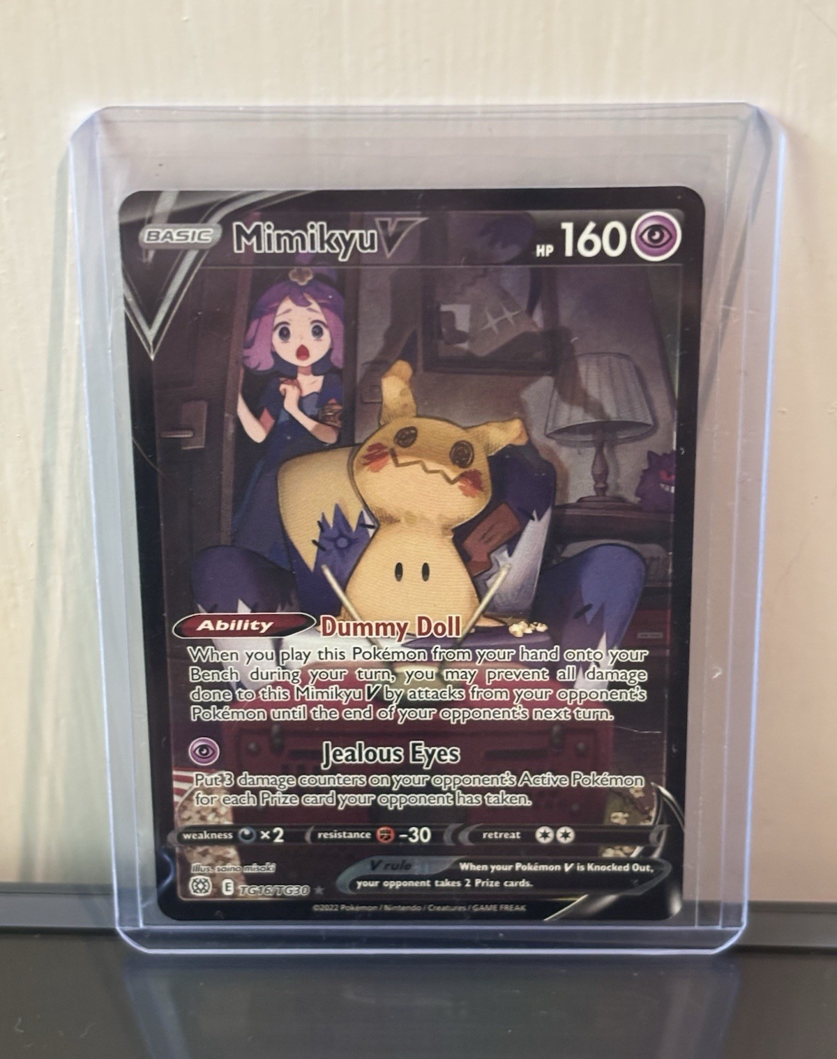 Pokémon Mimikyu V TG16/TG30 Brilliant Stars Full Art