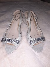 Womens Silver SparklyShoes Size 4 UK New