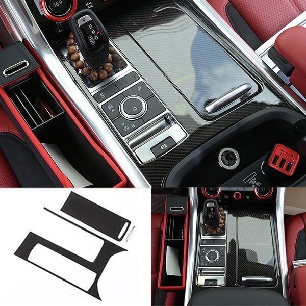 Center Console 3PC Carbon Fiber For Range Rover Sport 2018-2022 Gear Shift Panel