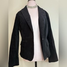 Talbots Elegant Black Women's velvet Blazer in size 12