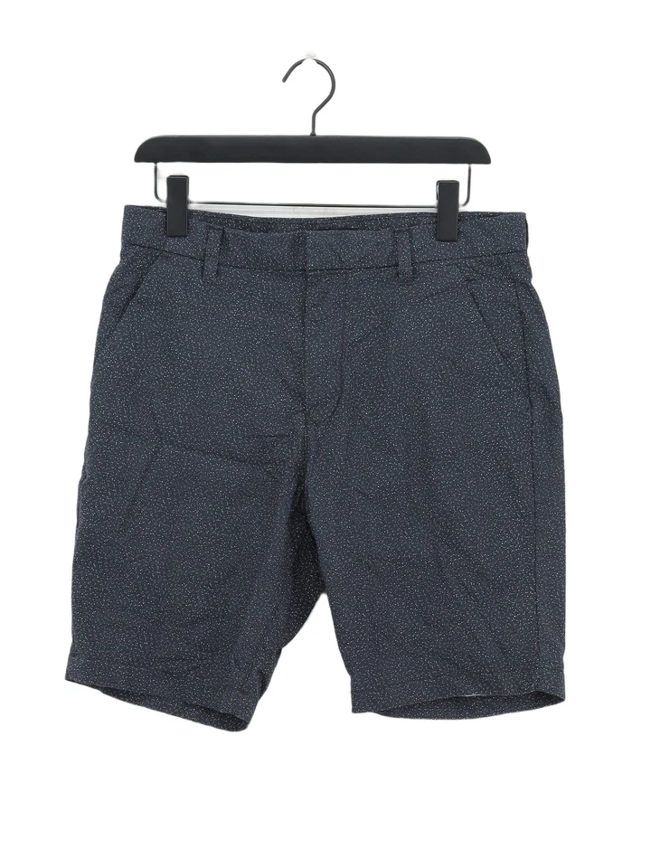 Next Men's Shorts W 32 in Blue Cotton with Nylon Chino