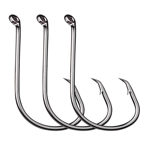 Lot 100pcs High Carbon Steel Hooks Octopus Black Fishing Hooks Barbed 1#-8/0# - Afbeelding 5 van 15