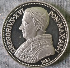 Moneta Papa Gregorio XVI - SCUDO 1831 an. I Argento Roma.