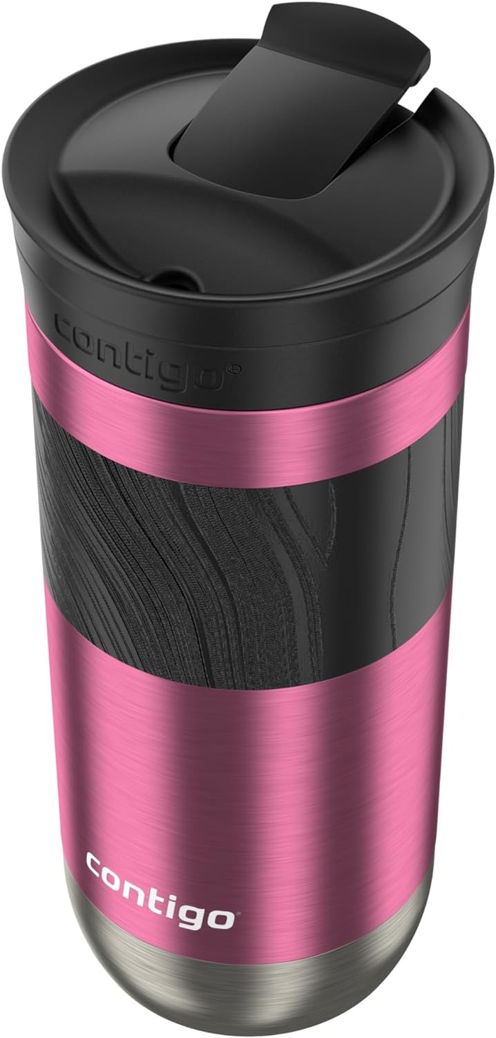 Contigo Byron 2.0 Travel Mug 16 oz Azalea 16oz (Pack of 1), 