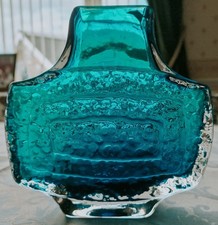 Whitefriars Geoffrey Baxter TV vase kingfisher blue 9677