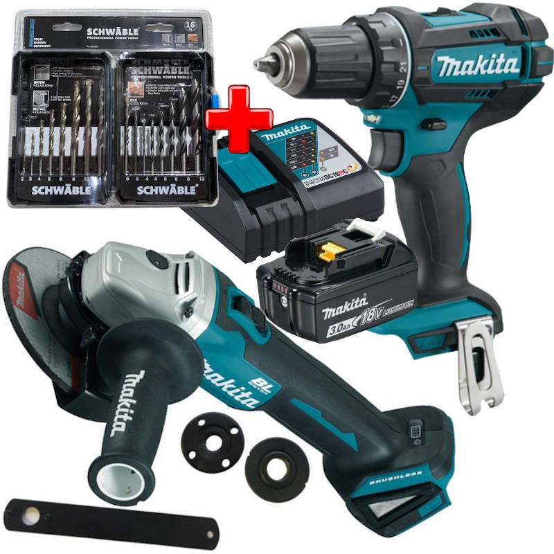 Makita DDF 485 Z Akku Bohrschrauber 18 V 50 Nm + 26 tlg. Bit Steckschlüssel Set