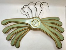 8 VTG Hollywood Regency Wooden Wood Clothes Hangers 3. Blank - West Germany