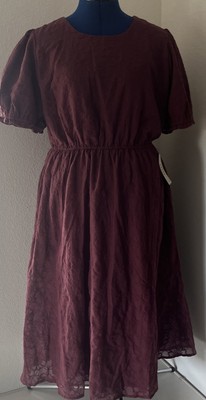 Bohme Short Sleeve Midi Dress Large 