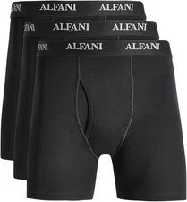 Alfani Men's Regular-Fit Boxer Briefs Underwear-Black