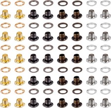 200 Sets 4 Colors Eyelets and Grommets 3MM Hole Self Backing Eyelet Mini Crop a