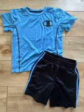 Boys Blue And Black Champion Matching Short Set Size 5/6