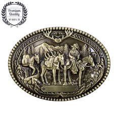 Metal Zinc Alloy Belt Buckle Western Cowboy Horse Animal Casual Fashion Style