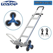 2 in 1 Aluminum Stair Climber Hand Truck Heavy Duty Climbing Cart Dolly 600 Lbs
