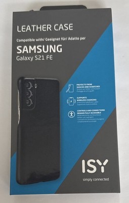 Galaxy S21 FE Leder Schutzhülle Backcover, Samsung, Schwarz Case Leather