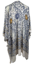 Tapestry Mandala Kimono Duster Cardigan Womens Ivory Resort Wear Vacation OS