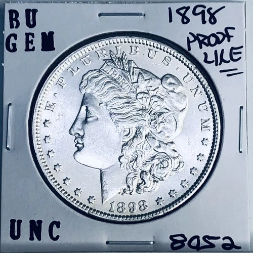 1898 BU GEM MORGAN SILVER DOLLAR UNC MS+++ U.S. MINT RARE COIN 8052