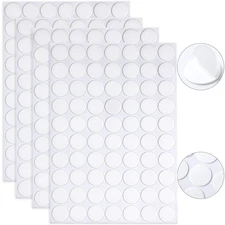JANYUN 280 Pcs Double Sided Sticky Dot Stickers Removable 0.78 Round, Clear 