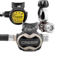 Cressi Sub T10-SC PVD MASTER INT Erogatore subacqueo con Octopus