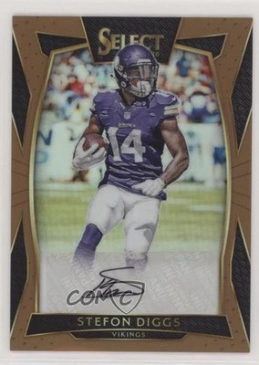 2016 Panini Select Signatures Copper Prizm 35/35 Stefon Diggs #S-SD Auto 1b0