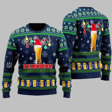 Christmas Beer Reindeer Ugly Christmas Sweater