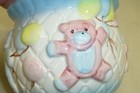 Vintage Ceramic My-Neil Baby Nursery Planter Vase Bassinet Pastel boy Girl 1985 — photo 10