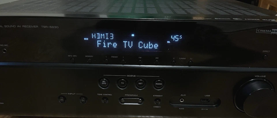 Yamaha TSR-5830 7.2 Channel A/V Receiver Remote Bundle COMPLETE IN BOX & TESTED - Image 2 of 4