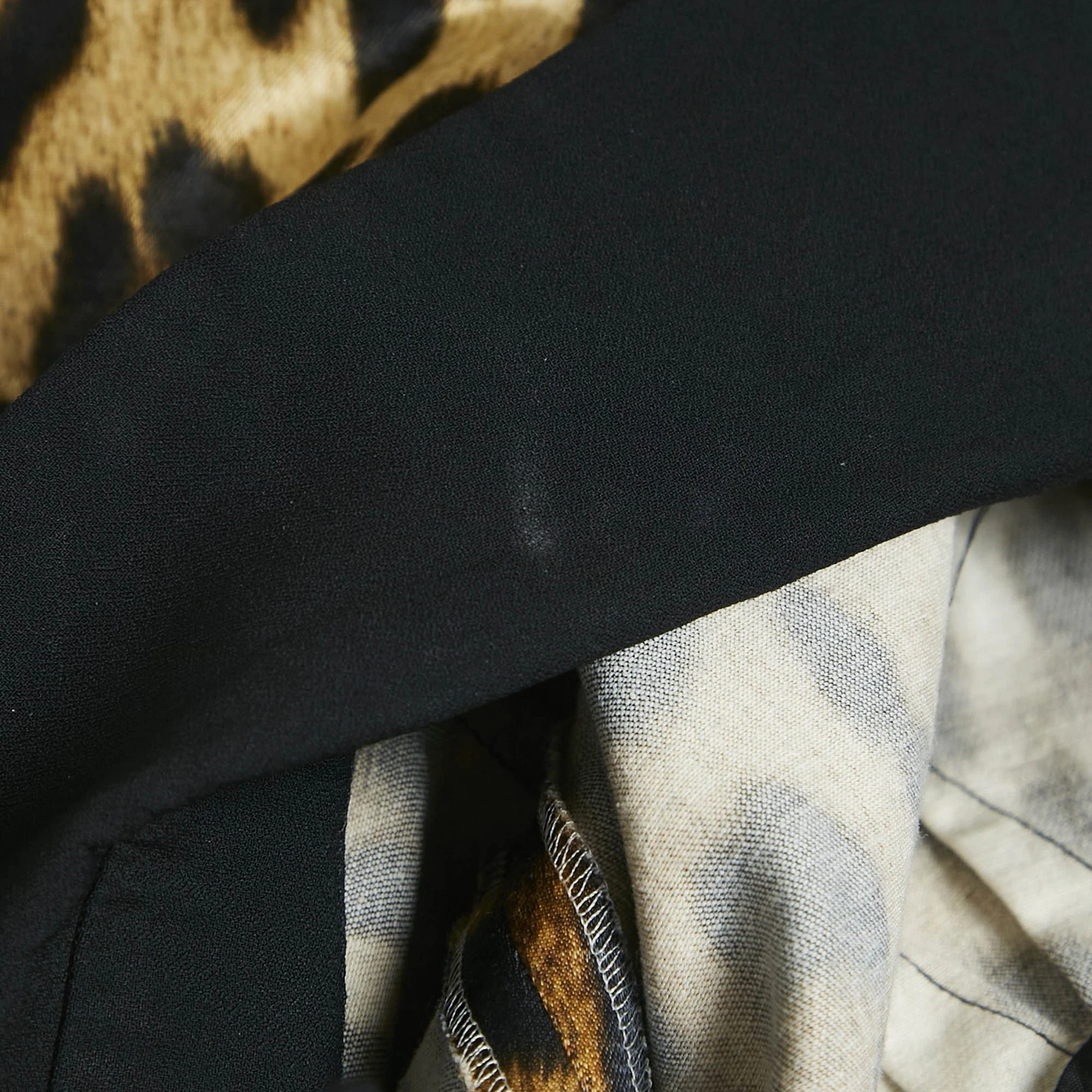 Abito Camicia Moschino Couture Marrone Stampa Leopardata Misto Cotone S