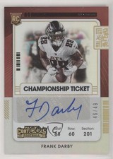 2021 Panini Contenders Rookie Championship Ticket 46/49 Frank Darby Auto 9r9