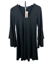 Karen Kane black tiered bell-sleeve stretch jersey Woman’s dress Size XS