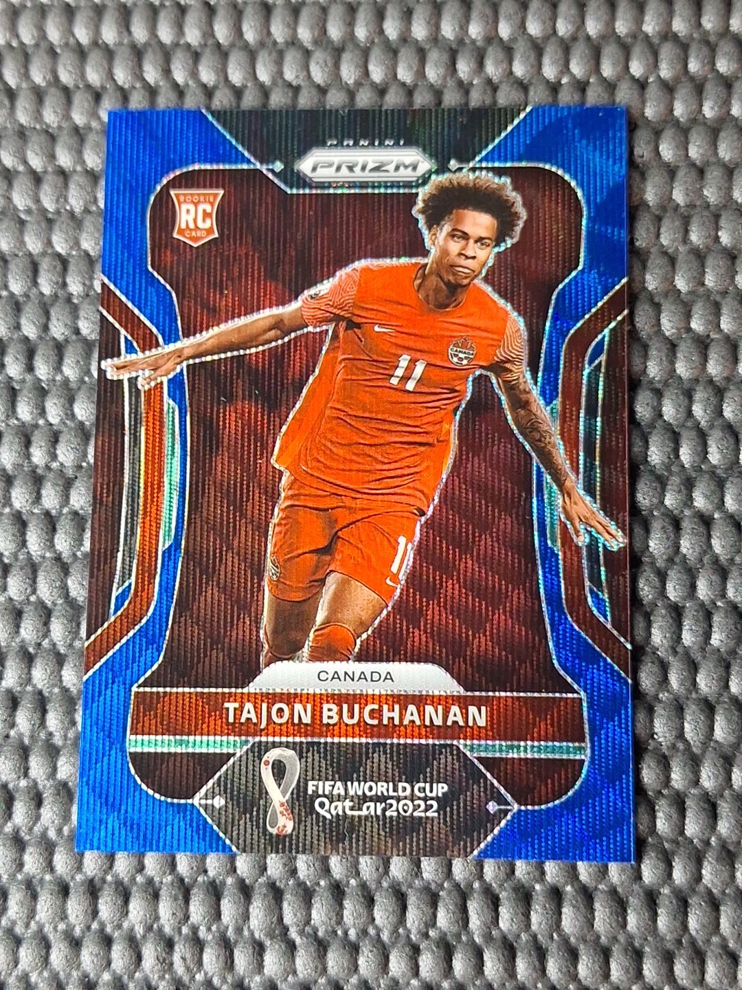 2022 Tajon Buchanan RC /199 Blue Wave Prizm Canada Villarreal FIFA World Cup #54