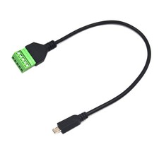 12 Inch Micro USB 5 Pin Male Terminal Block Cable Screw Solderless Adapter