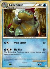 Croconaw HeartGold SoulSilver 38/123 Normal LP/NM