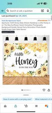 Baby Shower Backdrop Honey Bee Girl