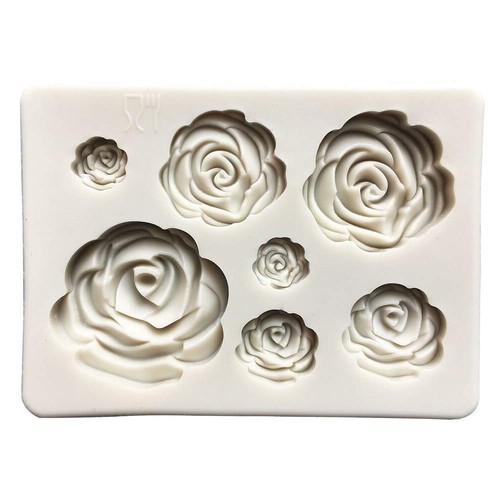2PCS Rose Flowers silicone molds Cake Chocolate Mold wedding Cake Decorating ... - Picture 2 of 9
