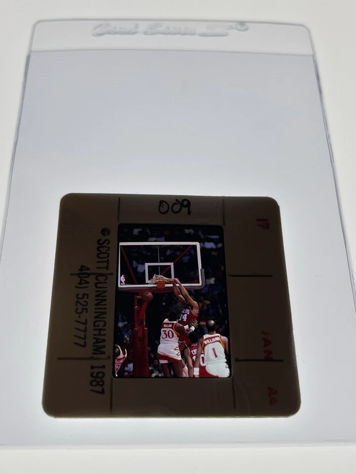 Foto de colección original 35 mm diapositiva a color de Charles Barkley Sixers 76ers ¡¡RARA!!! Foto 3 de 4