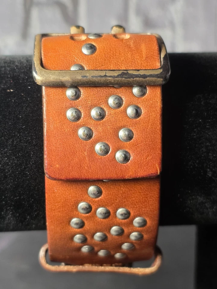 Винтажные часы 90-х с пряжкой из ископаемой кожи — оригинальный владелец — со свежим аккумулятором - Изображение 4 из 4