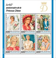 Princess Diana 65th Anniversary MNH Stamps 2026 Central African M/S