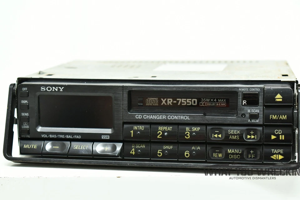 VINTAGE SONY CAR RADIO CASSETTE PLAYER / HEADUNIT - XR-7550 - CD CHANGER CONTROL - image 3 of 4
