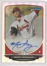 2013 Bowman Draft Chrome Prospect Refractor Marco Gonzales #BCA-MG Auto 0r4