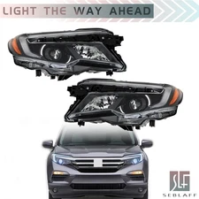 Halogen For Pilot 2016-18&Ridgeline RTL-T 2017-20 2PCS LH+RH W/LED DRL Headlight