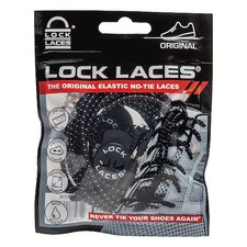 Lock Laces Blk48 Safety Shoe Laces, Black, 48" L, Pr