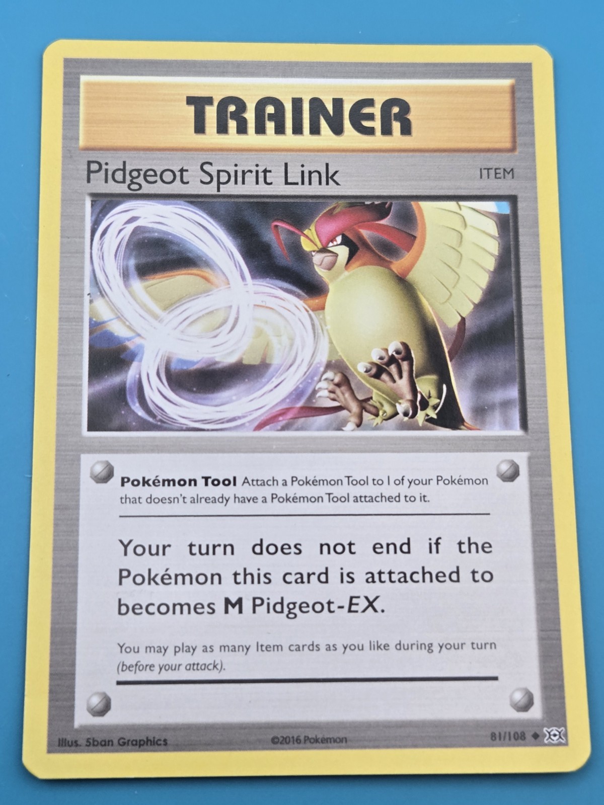 Pokemon TCG Pidgeot Spirit Link 81/108 Evolutions MP