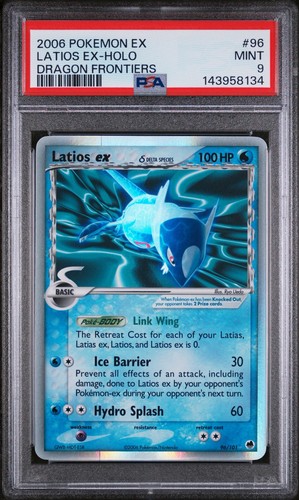 2006 POKEMON EX DRAGON FRONTIERS #96 LATIOS EX-HOLO PSA 9