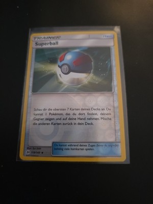 Pokemon Karte Sonne und Mond Nr. 119/149 Superball Reverse Holo Deutsch